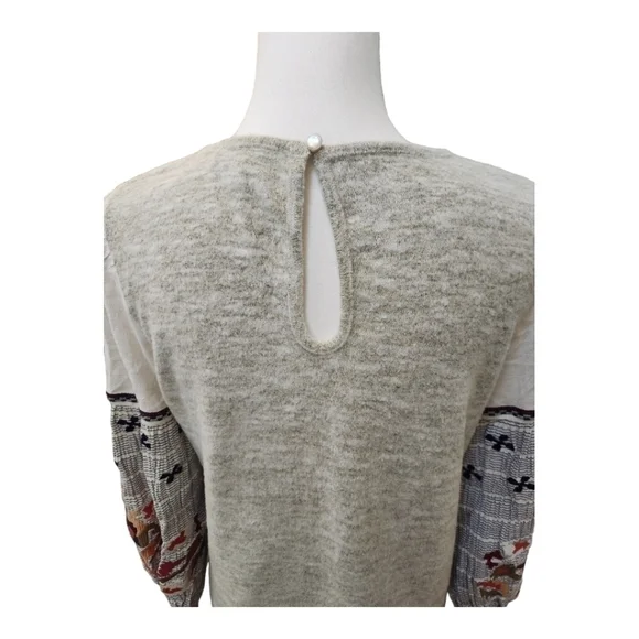 THML Women's Heather Gray Soft Top with Embroidered Arms, Small - Picture 10 of 14